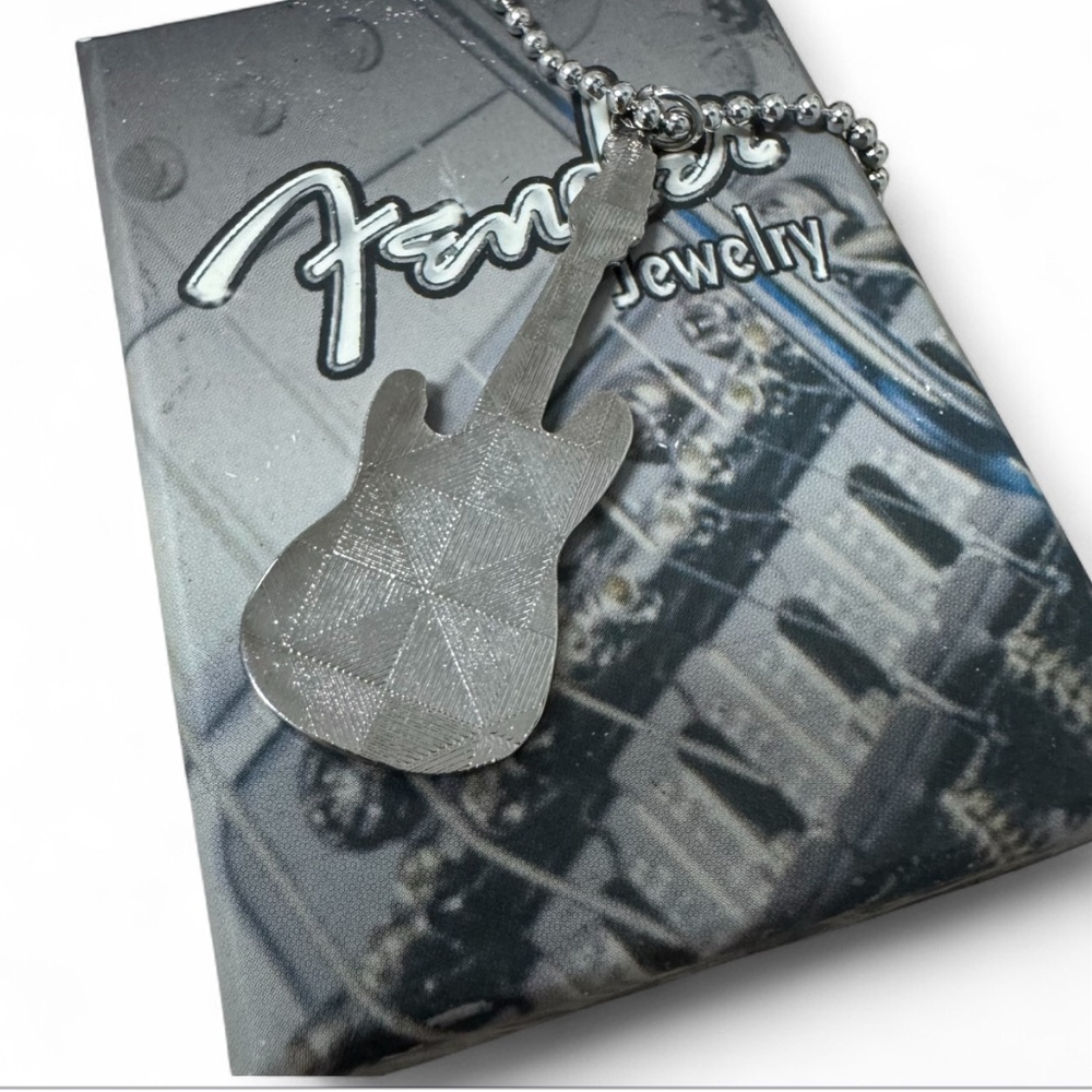 Fender Music Vintage Licensed Necklace 18” Guitar Design Ball Chain 90s NWT - Picture 2 of 4